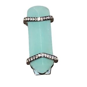 KEEP Collective single stone green quartz bar